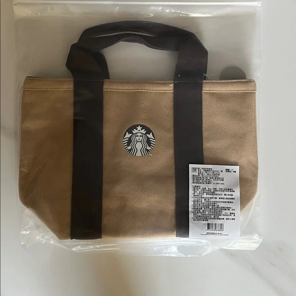 NWT Taiwan-Exclusive Starbucks Beige Mini Tote - Picture 3 of 4